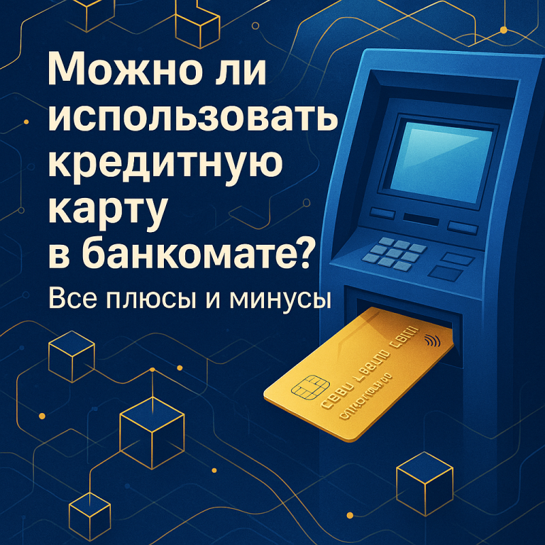 Можно ли использовать кредитную карту в банкомате? Все плюсы и минусы